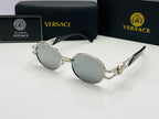 Versace Medusa Vintage Round Sunglasses Silver