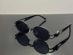 Versace Medusa Vintage Round Sunglasses Black