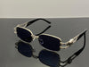 Versace Medusa Rectangular Sunglasses Silver Luxe