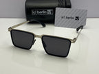 ic! berlin Rectangle Sunglasses Silver Frame | Black Lenses
