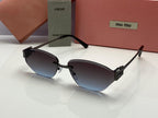 Miu Miu Luxe Fade Shield Sunglasses Gradient Black Lenses | Gunmetal Frame
