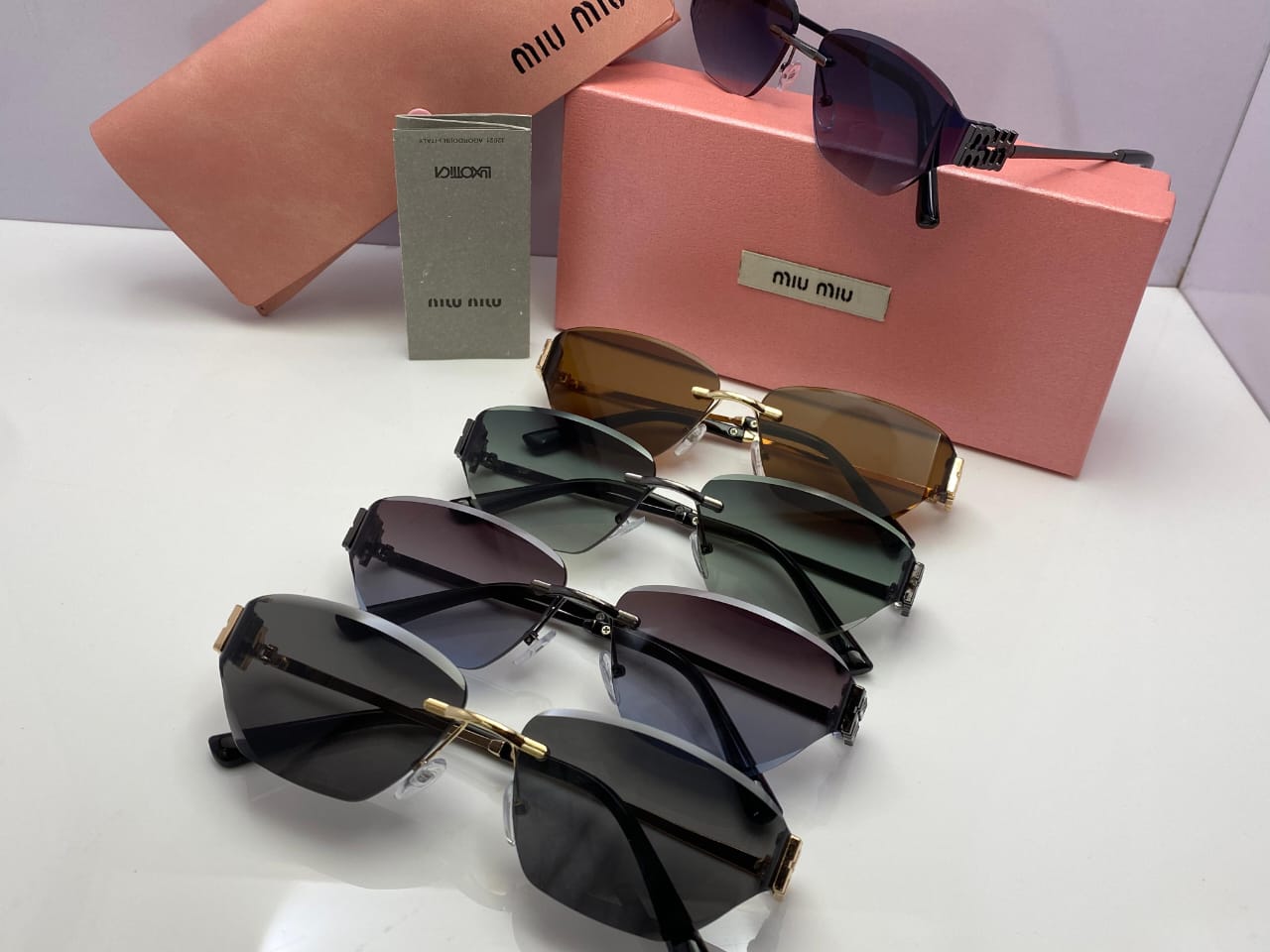 Miu Miu Luxe Fade Shield Sunglasses Gradient Black Lenses | Gunmetal Frame