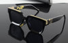 Louis Vuitton Signature Square Sunglasses Black Frame | Grey Lenses | Gold Accent Temples