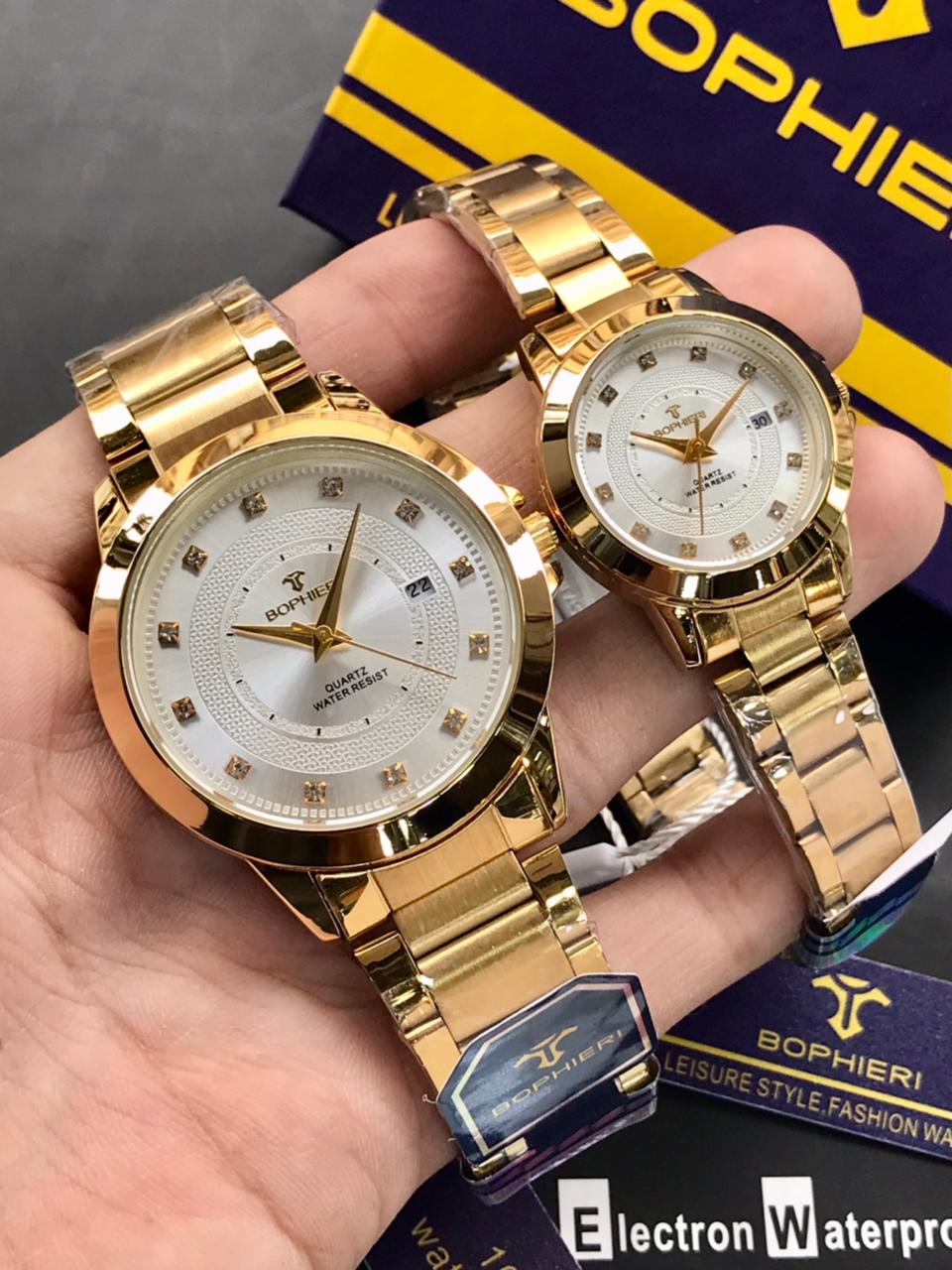 BOPHIERI Original Couple Watch Set – Stone Dial