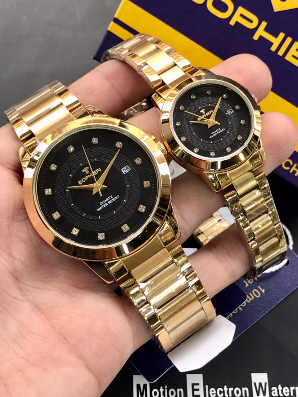 BOPHIERI Original Couple Watch Set – Stone Dial