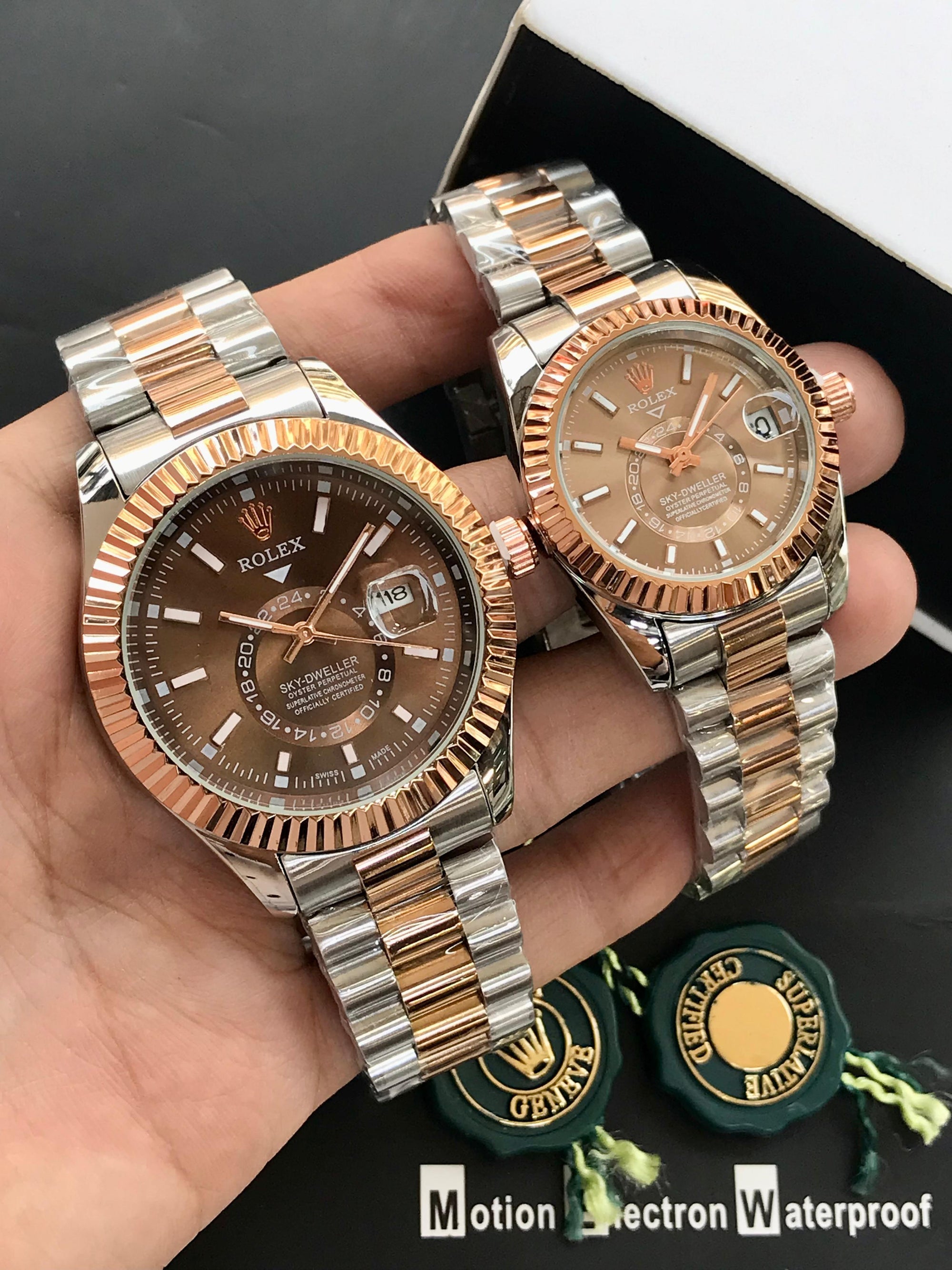 Rolex Sky-Dweller Pair Watch Brown Dial | Luxury His & Hers Set