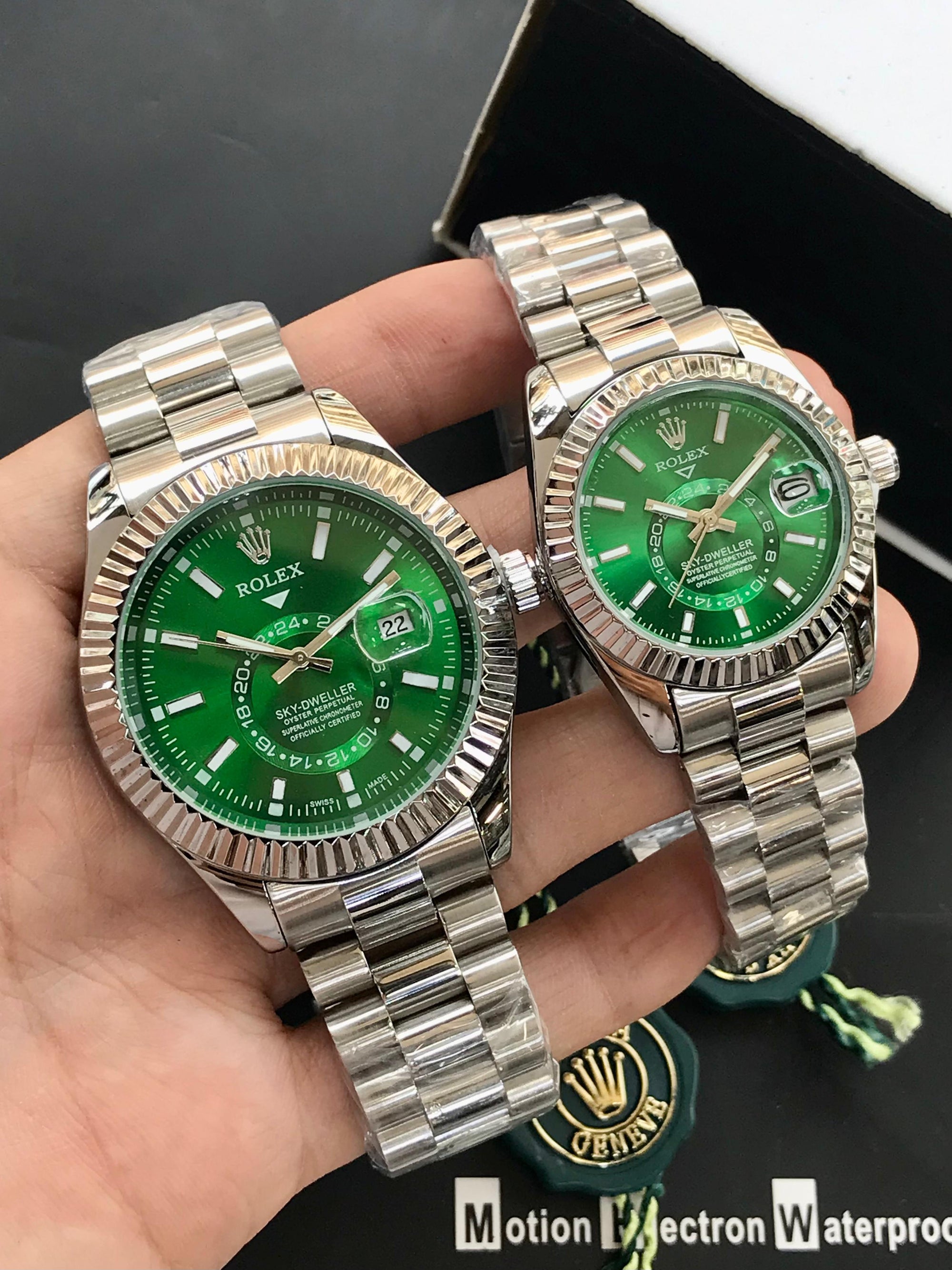 Rolex Sky-Dweller Pair Watch Royal Green Dial | Luxury His & Hers Set