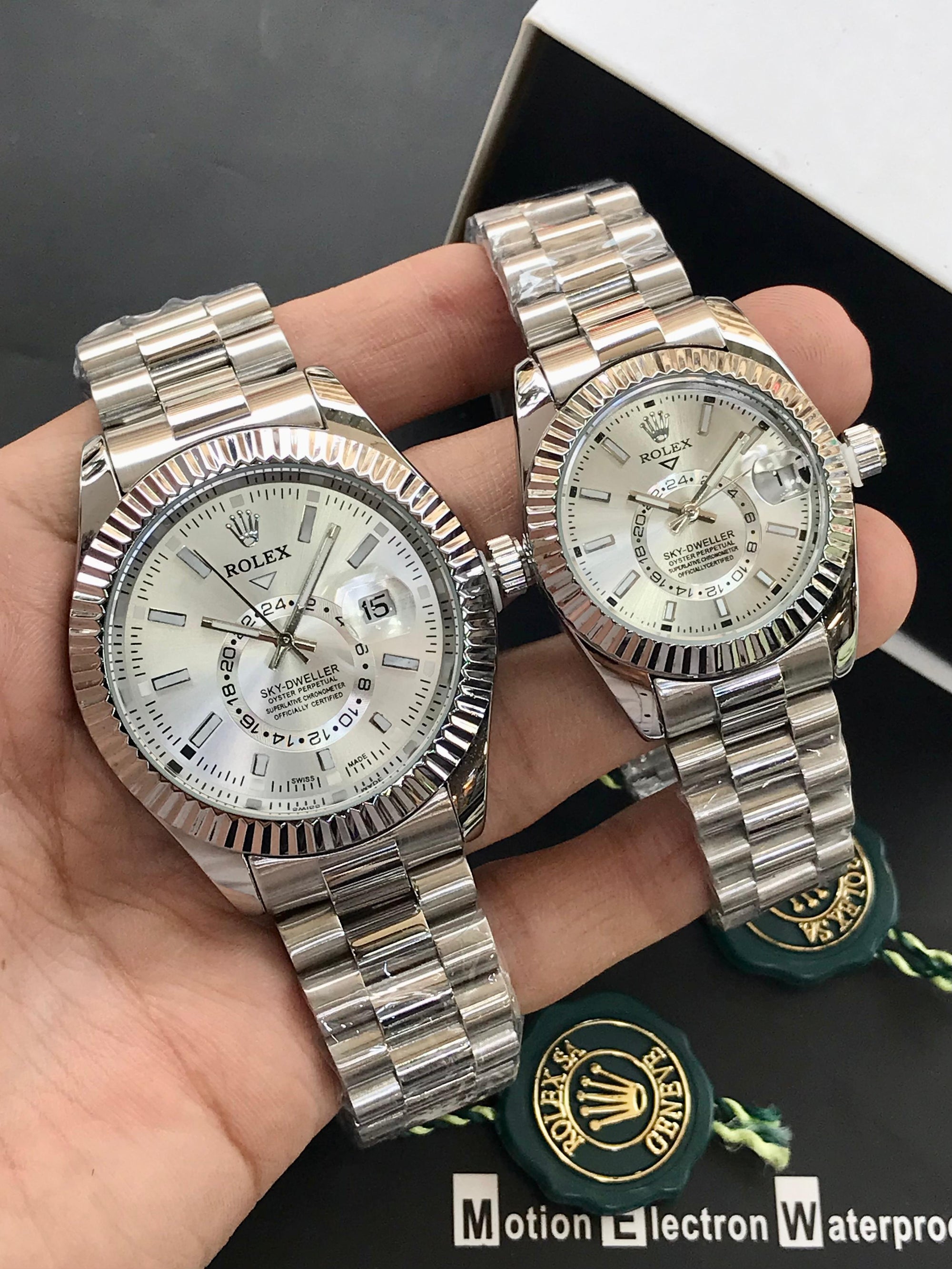 Rolex Sky-Dweller Pair Watch Silver Dial | Luxury His & Hers Set